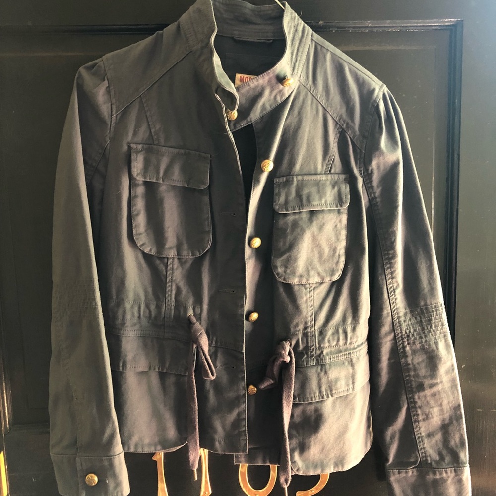 Military navy canvas jacket